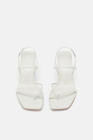 STRAPPY MID - HEEL LEATHER SANDALS-View all-SHOES-WOMAN | ZARA United States