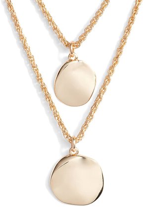 Halogen Hacked Classic Layered Coin Necklace