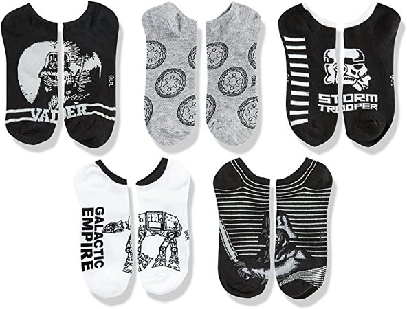 Star Wars mens Star Wars 5 Pack No Show Casual Sock, Assorted, 10 13 US at Amazon Men’s Clothing store
