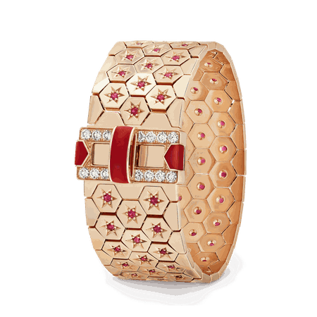 Van Cleef & Arpels, Ludo bracelet Rose gold, Coral, Diamond, Ruby