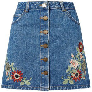 Stitch It Up: Embroidered Denim Skirts - Polyvore