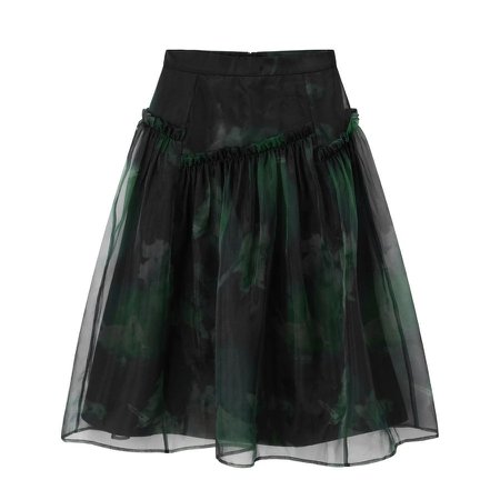 black and green skirt