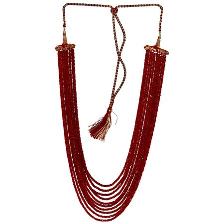 Multi-strand Ruby Bead Necklace