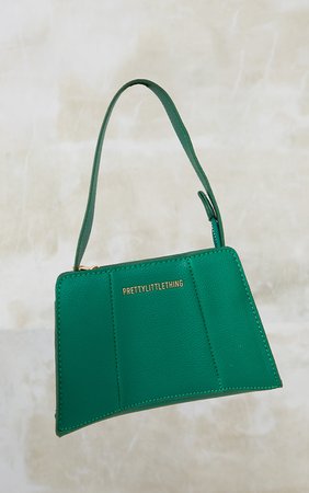 PLT Green Triangular Shoulder Bag | PrettyLittleThing USA