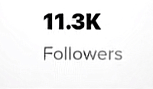 11.3k follower goal