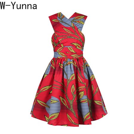 W Yunna 2019 Summer African Print Mini Pleated Dress Slash/round/off Shoulder Neck Cloak Sleeves Streetwear Vestidos De Festa|Dresses| - ...