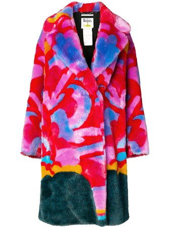 Stella McCartney faux-fur Printed Coat - Farfetch