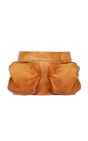 Leather Mini Skirt By Miu Miu | Moda Operandi