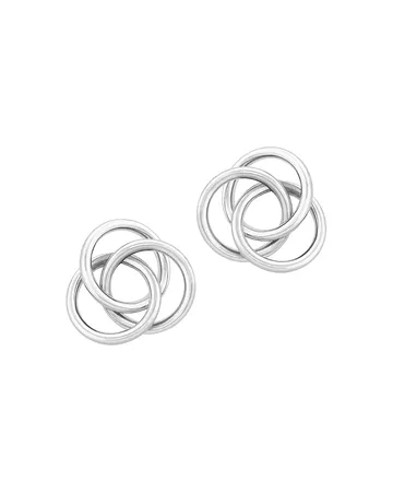 Bloomingdale's Love Knot Stud Earrings in 14K White Gold - 100% Exclusive | Bloomingdale's