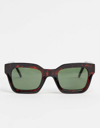 A.Kjaerbede square sunglasses in tort with concave lens | ASOS