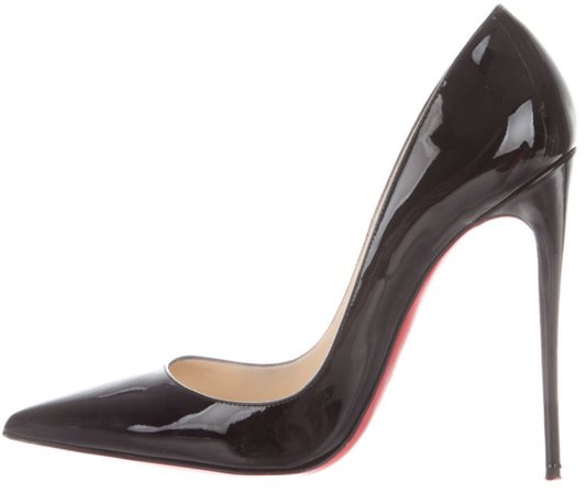 louboutin so kate in black leather