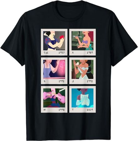Amazon.com: Disney Princess Polaroid Photo Grid T-Shirt : Clothing, Shoes & Jewelry