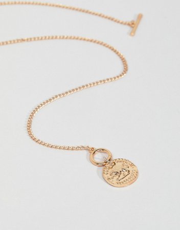 asos liars and lovers gold coin necklace