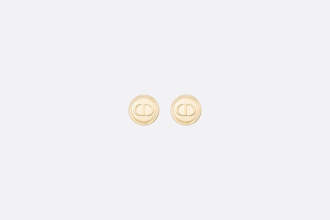Petit CD Stud Earrings Gold-Finish Metal | DIOR