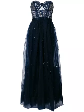 Temperley London Cannes Corset Embellished Tulle Dress - Farfetch