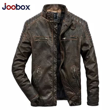 Europe/US Size New Fashion Motorcycle Leather Jacket Men Autumn Winter Thicken Zippers PU Biker Jacket Male Vintage Outwear-in Faux Leather Coats from Men's Clothing on Aliexpress.com | Alibaba Group