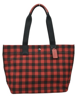 Black and Red Gingham Check Bag