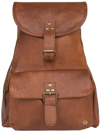 Mahi Leather Leather Explorer Backpack/Rucksack Womens In Vintage Brown