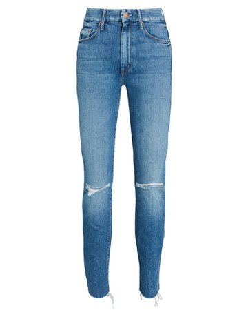 MOTHER The Looker Ankle Fray Skinny Jeans | INTERMIX®