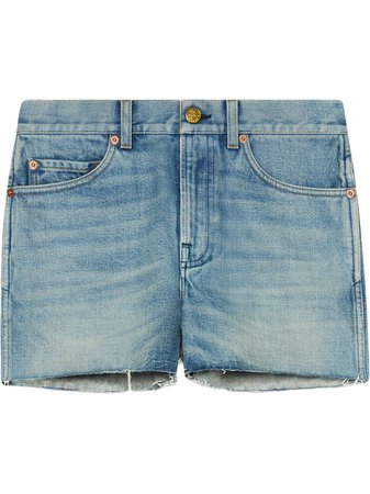 Gucci Patch Denim Shorts - Farfetch