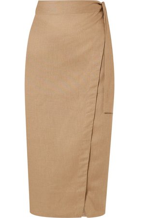 Reformation | Florence linen wrap midi skirt | NET-A-PORTER.COM