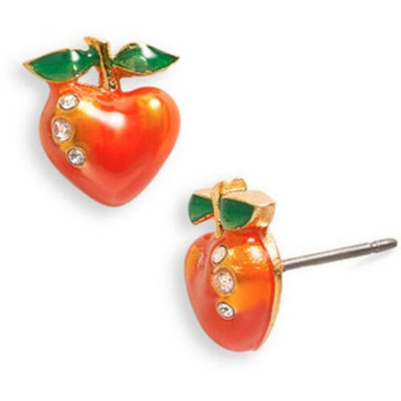 Juicy Couture Earrings Crystal Heart Peaches $42 | eBay