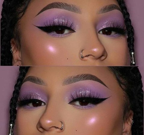 pastel purple makeup