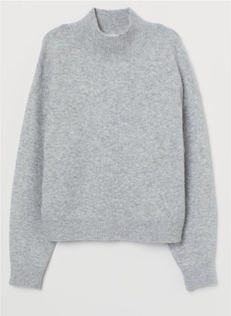 h&m gray mock neck sweater
