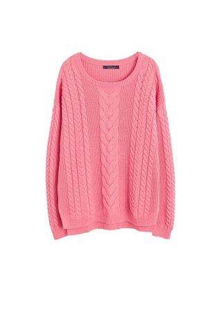 Violeta BY MANGO Contrasting knit sweater