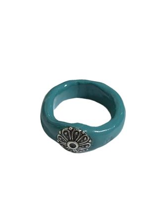 [nff엔프프]flower motif metal ring