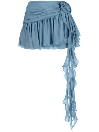 greyish blue skirt