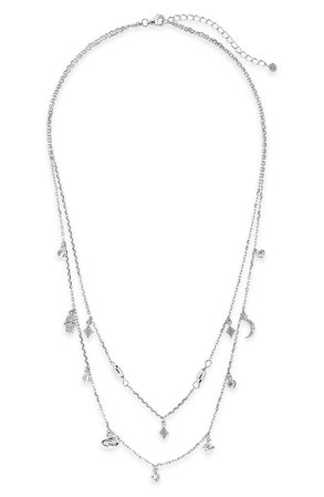 Sterling Forever Evil Eye Layered Chain Necklace | Nordstrom