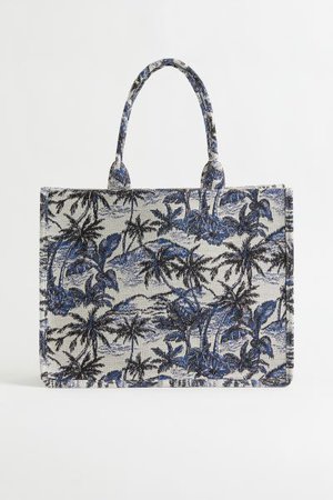 Jacquard-weave Handbag - Blue/patterned - Ladies | H&M US