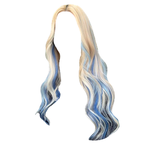 blonde hair with blue tips png
