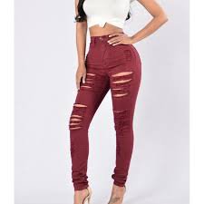 Red ripped jeans - Google Search