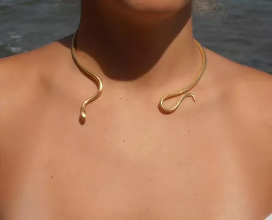 Single Loose Snake necklace '' Ofis '' - Etsy Brasil