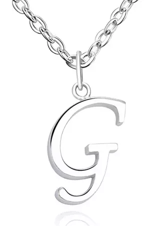 letter g necklace silver