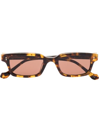 Nanushka Tortoiseshell rectangle-frame Sunglasses - Farfetch