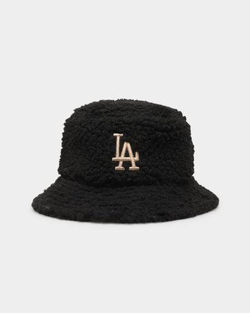 New Era Los Angeles Dodgers 'Teddy' Bucket Hat Black/Wheat | Culture Kings NZ