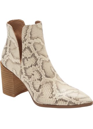 muted brown snake bootie