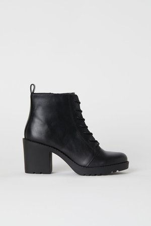 Lace-up boots - Black - | H&M
