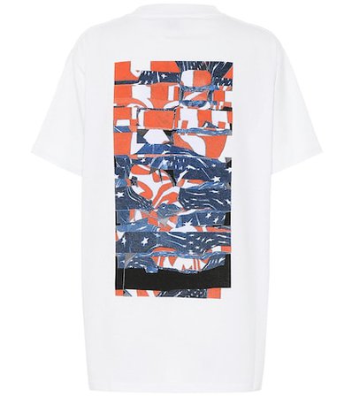 Collage cotton-blend T-shirt