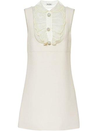 Miu Miu ruffled neck mini dress £1,630 - Shop Online. Same Day Delivery in London