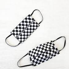 cute mask checkered on model - Google Search