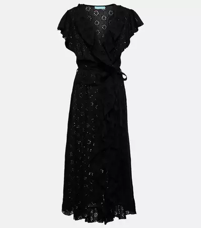 Brianna Embroidered Cotton Maxi Dress in Black - Melissa Odabash | Mytheresa