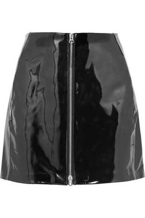rag & bone - Heidi Patent-leather Mini Skirt - Black