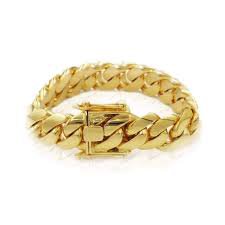 Gold Cuban link bracelet - Google Search
