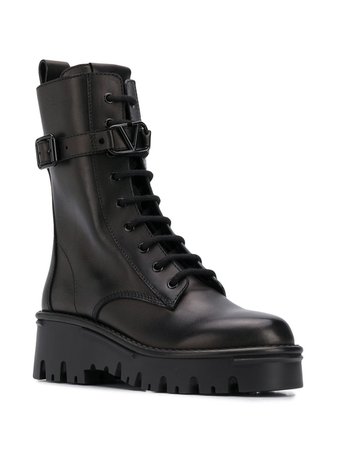 Valentino Garavani lace-up Military Boots - Farfetch