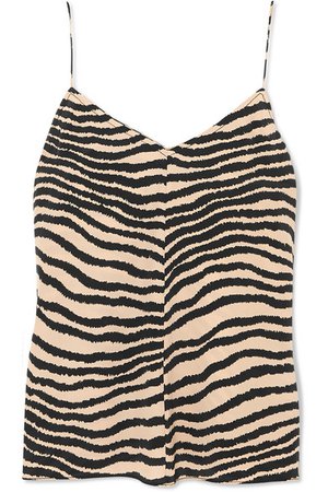 By Malene Birger | Lacia zebra-print crepe camisole | NET-A-PORTER.COM
