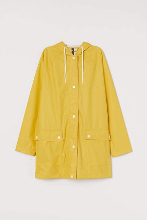 Hooded Rain Jacket - Yellow